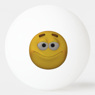 3D Stlyle Smiling Emoticon Ping Pong Ball