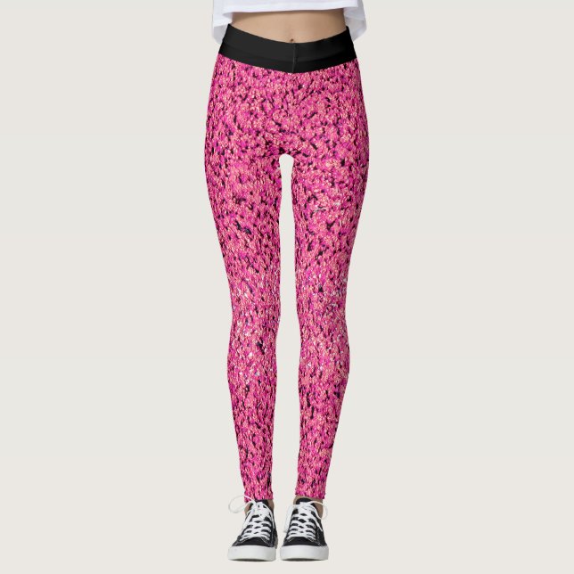 3d Stunning Sports Pattern in beautiful pink shade Leggings (Front)