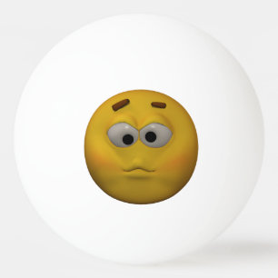 3D Style Sick Emoticon Ping Pong Ball