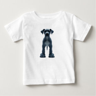 3D Stylised Blue Great Dane Character Baby T-Shirt