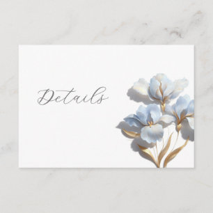 3D Stylized Lilly Wedding Details Enclosure Card