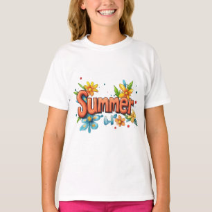 3d Summer Text T-Shirt