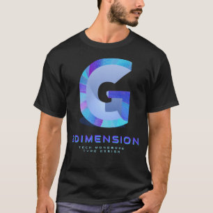 3D Tech Letter G Modern Monogram Stylish T-Shirt