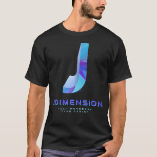 3D Tech Letter J Modern Monogram Stylish T-Shirt