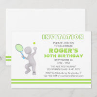 3D Tennis Player Tennis Racket Ball Personalised