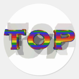 3D Top Classic Round Sticker