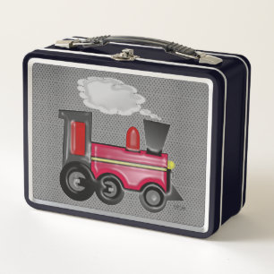 3D Train Metal Lunch Box