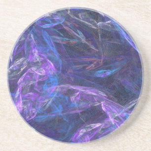 3D Translucent Blues and Purples Coaster