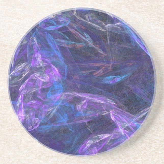 3D Translucent Blues and Purples Coaster (Front)