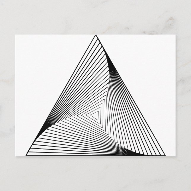 3d Triangle Optical Illusion Postcard (Front)
