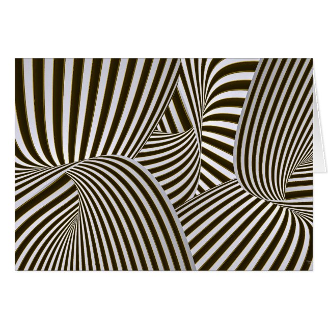 3D Twists Greeting Card (Front Horizontal)