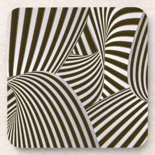 3D Twists Hard Plastic Coasters set of 6