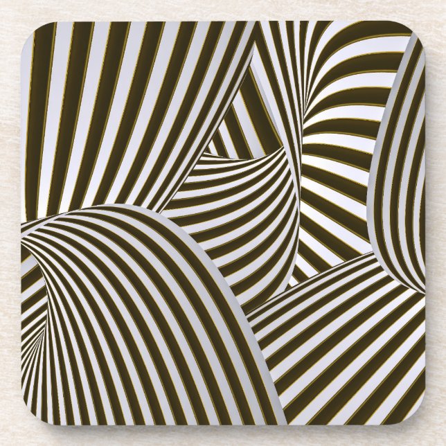 3D Twists Hard Plastic Coasters set of 6 (Front)