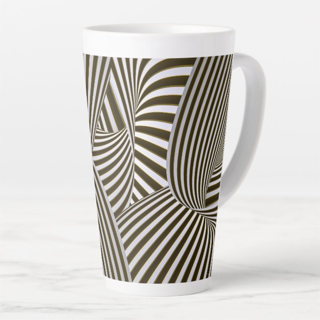 3D Twists Latte Mug (Right Angle)