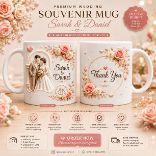 3D Wedding Souvenir Mug Design Personalised