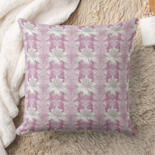 3d white pink purple lilies cushion