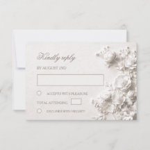 3D White Roses Wildflowers Wedding