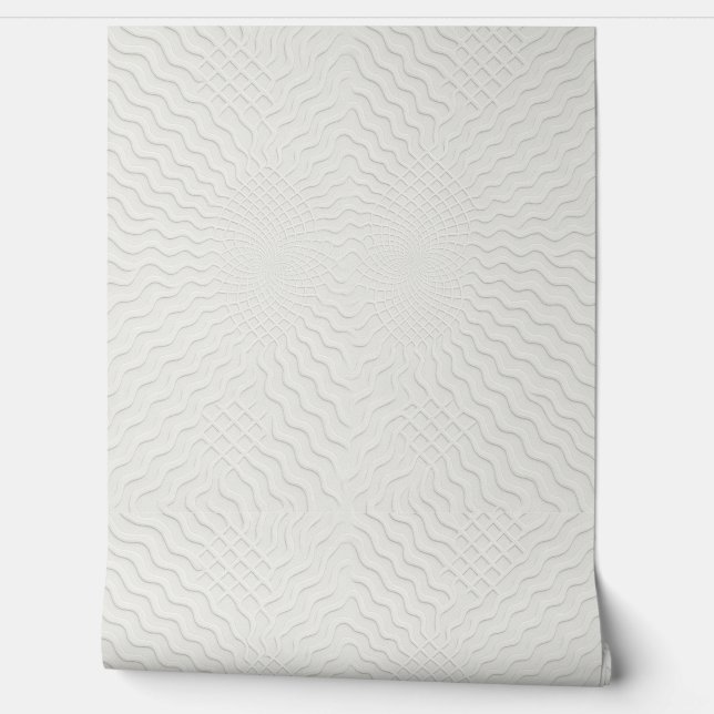 3D White Wave texture Panels - Self-Adhesive  Wallpaper (Unrolling)