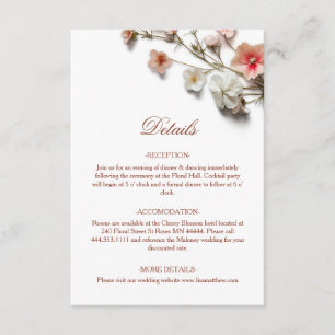 3D Wildflowers White Enclosure Card
