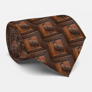 3d Wood Australian Emu Print, Tie