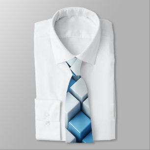 🔳3Dimensional Optical Illusion Blocks Tie