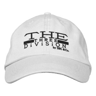 3Division in white Embroidered Hat