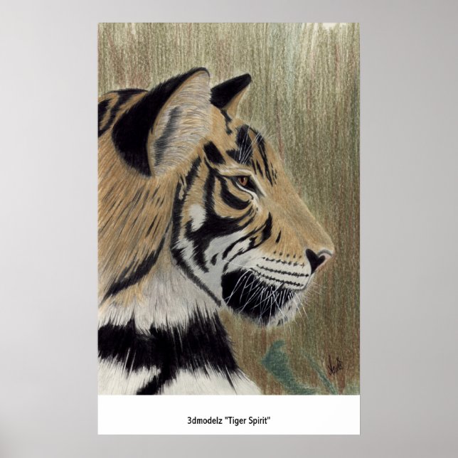 3dmodelz "Tiger Spirit" Poster (Front)