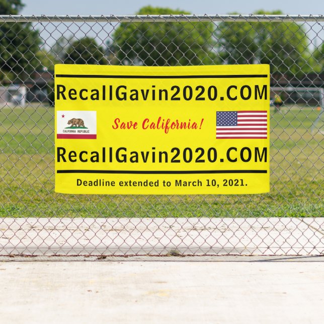 3ft x 5ft recallgavin2020 banner (Insitu)