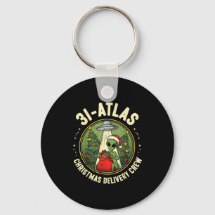 3i_atlas Christmas Delivery Crew Alien Santa Space Key Ring