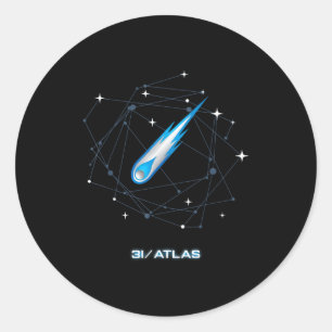3i Atlas Interstellar Comet 2025 Space Astronomy  Classic Round Sticker