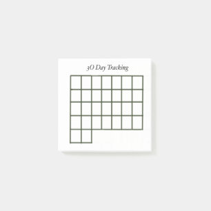 3o Day Tracking Post-It Notes