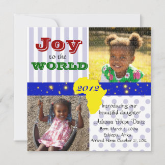 3Photo Joy to the World Africa Adoption Card
