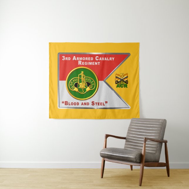 3rd ACR Armoured Cavalry Regiment “Brave Rifles” Tapestry (In Situ (Horizontal))