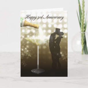 3rd Anniversary - Champagne Card
