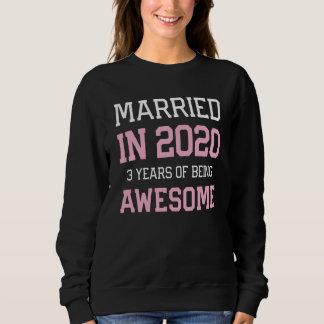 3rd Anniversary for Women Married In 2020 Couples Sweatshirt