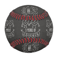 3rd Anniversary Gift Chalk Hearts