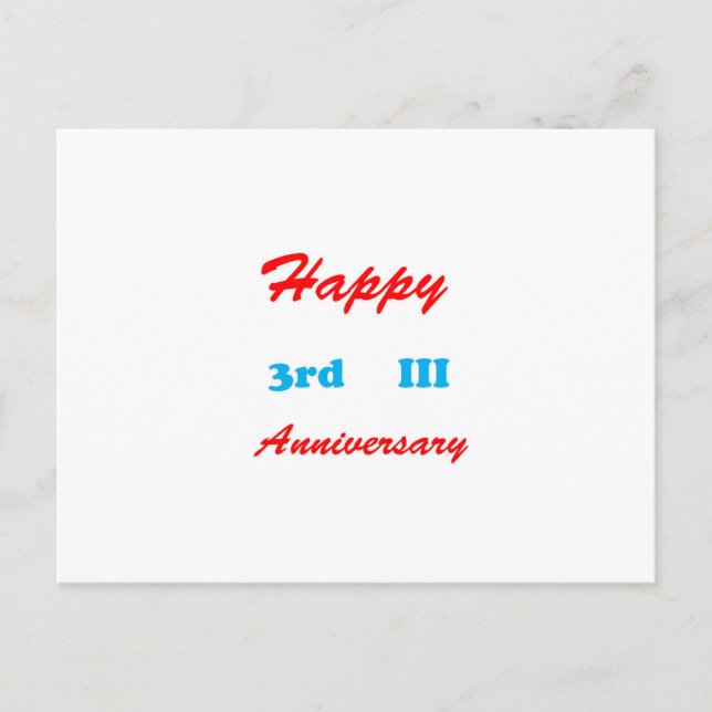 3rd ANNIVERSARY happy RETURN GIFTS keychains III Postcard (Front)