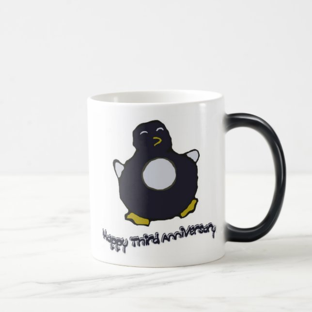 3rd Anniversary Penguin Mug (Right)