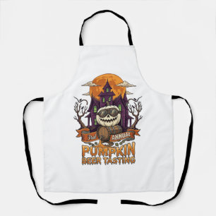 3rd Annual Pumpkin Beer Tasting Halloween Haunted  Apron