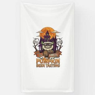 3rd Annual Pumpkin Beer Tasting Halloween Haunted  Banner