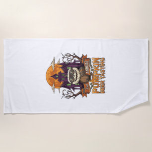 3rd Annual Pumpkin Beer Tasting Halloween Haunted  Beach Towel