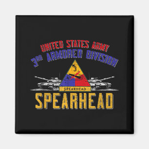 3rd Armored Division Veteran 3rd Ad Spearhead Vint Magnet