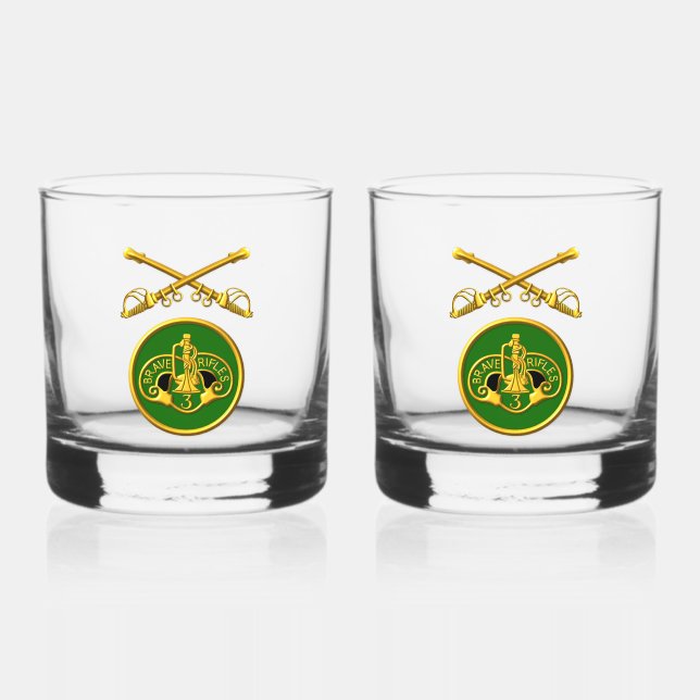 3rd Armoured Cavalry Regiment ACR Whiskey Glass (Front)