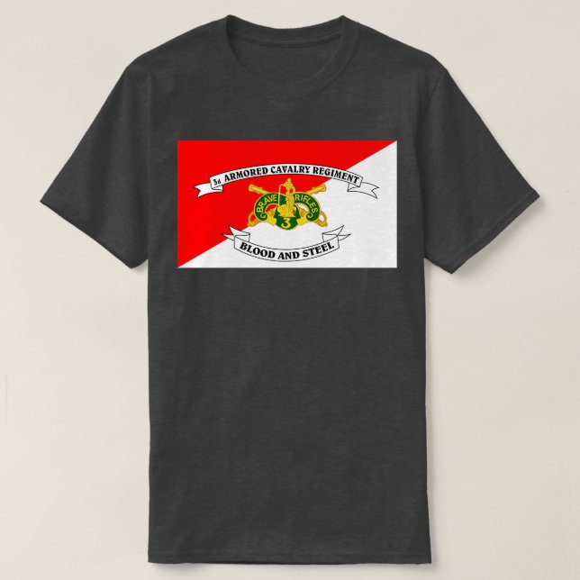 3rd Armoured cavalry Regiment Colours T-Shirt (Design Front)