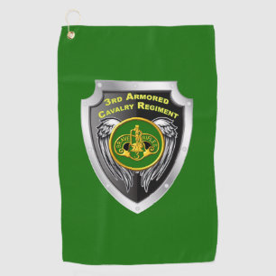 3rd Armoured Cavalry Regiment Custom Shield Golf Towel