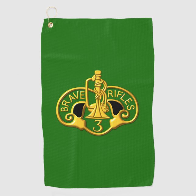 3rd Armoured Cavalry Regiment    Golf Towel (Front)
