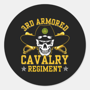 3Rd Armoured Cavalry Regit Classic Round Sticker