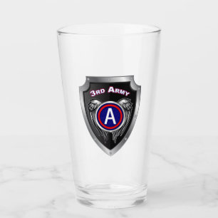 3rd Army Special Shield Design Glass Cup