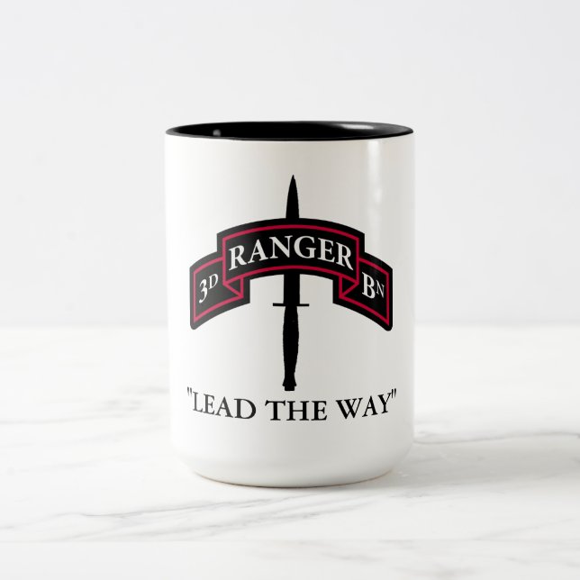3RD BATTALION 75TH RANGER REGIMENT  Two-Tone COFFEE MUG (Center)