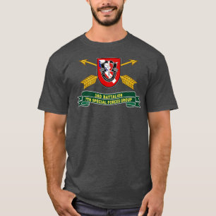 3rd Battalion 7th Special s Group 2 Rows Flash w B T-Shirt